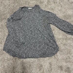EUC Cold shoulder Love In long sleeve sweater
